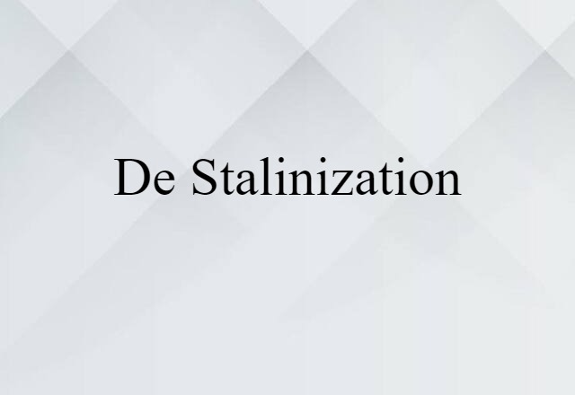 de-Stalinization