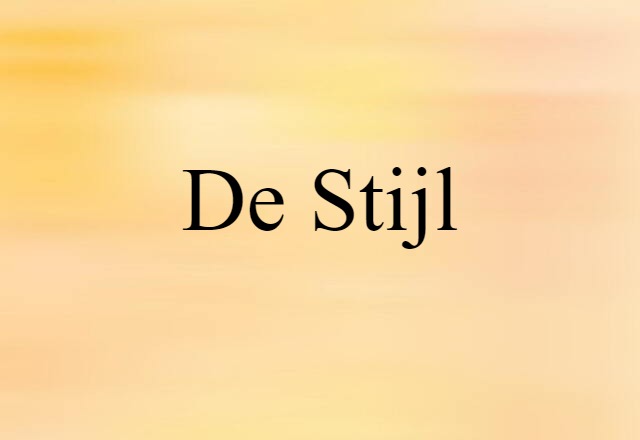 de Stijl