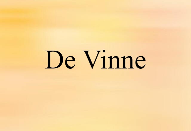 De Vinne