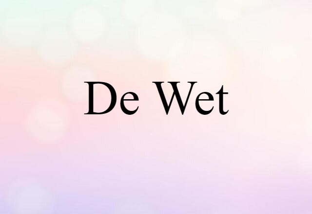 De Wet