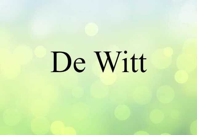 De Witt