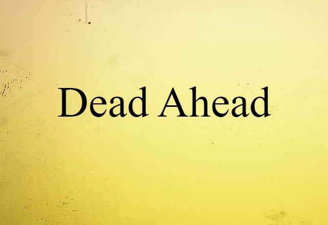 Dead Ahead (noun) Definition, Meaning & Examples