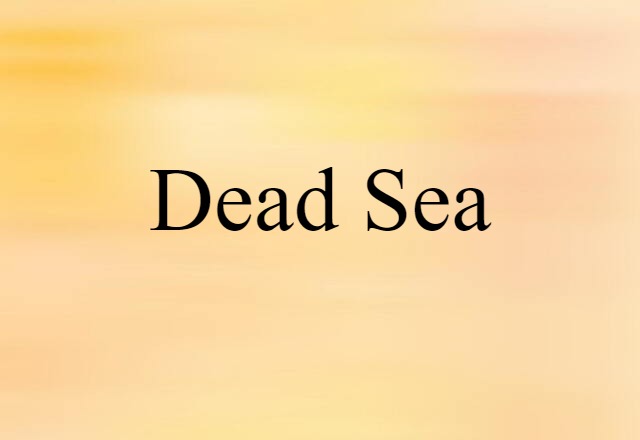 Dead Sea (noun) Definition, Meaning & Examples