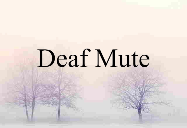 deaf-mute