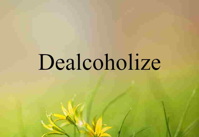 dealcoholize