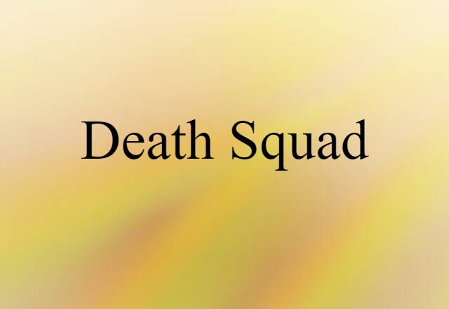 Death Squad (noun) Definition, Meaning & Examples