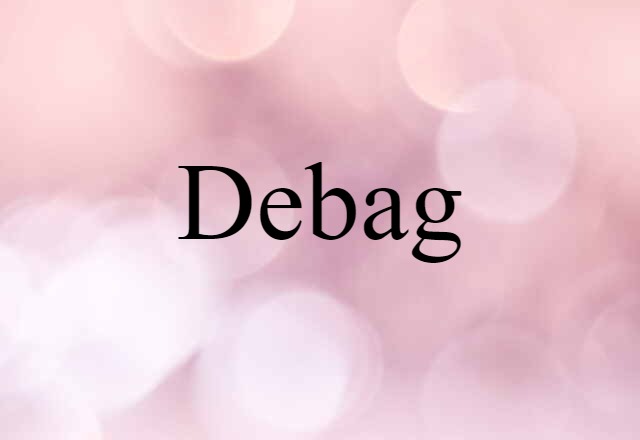 Debag (noun) Definition, Meaning & Examples