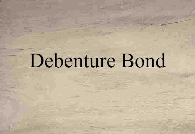 debenture bond