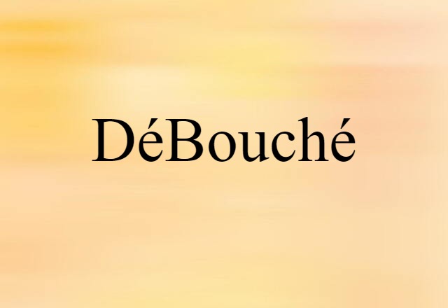 Débouché (noun) Definition, Meaning & Examples