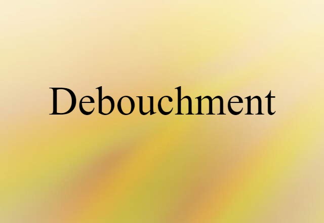 Debouchment (noun) Definition, Meaning & Examples