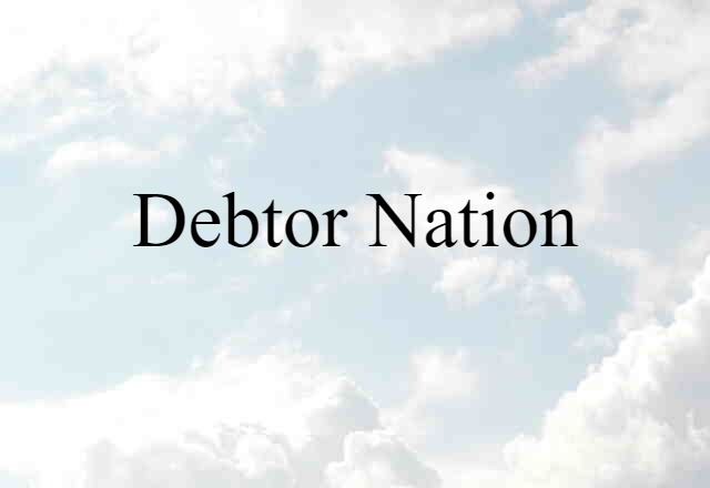 Debtor Nation (noun) Definition, Meaning & Examples