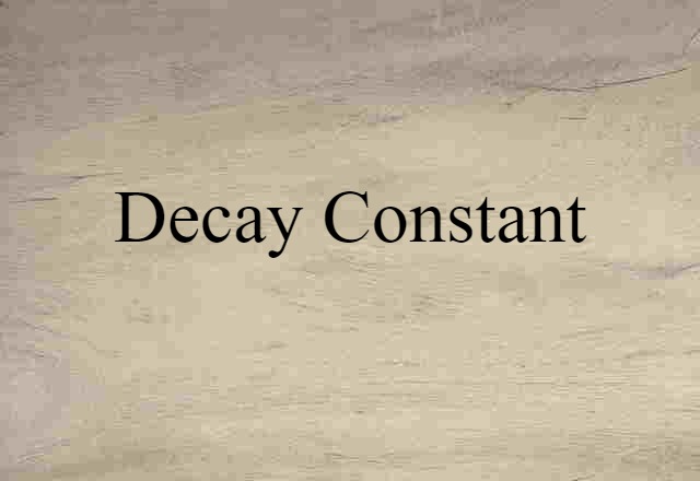 decay constant