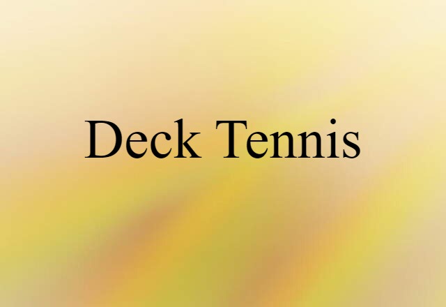 deck tennis