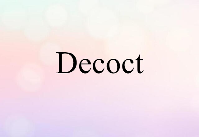 Decoct (noun) Definition, Meaning & Examples