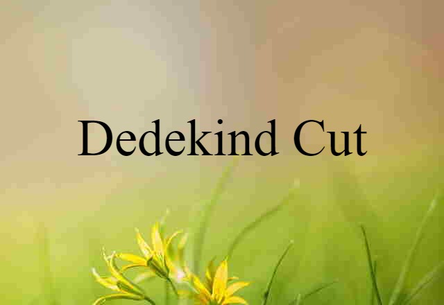 Dedekind Cut (noun) Definition, Meaning & Examples