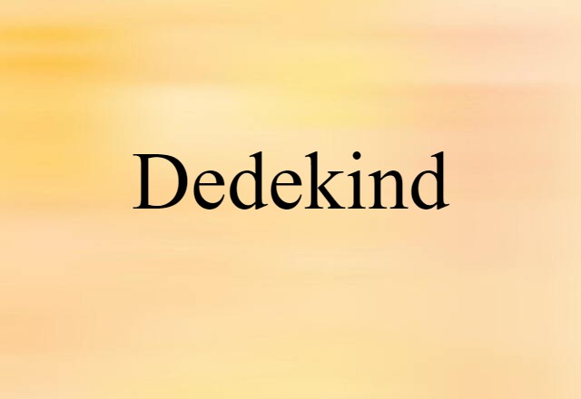 Dedekind