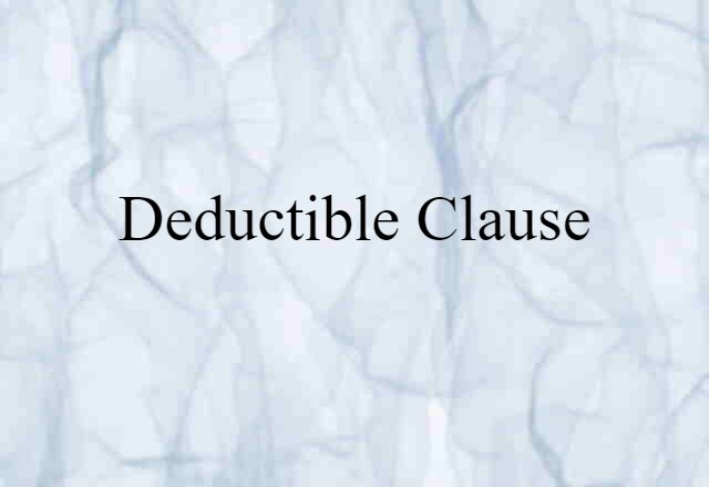 deductible clause