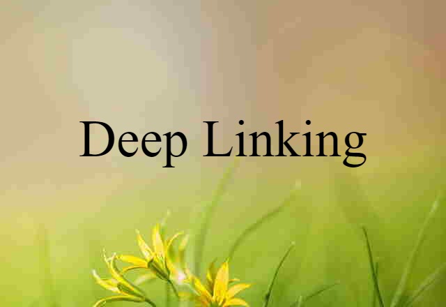 Deep Linking (noun) Definition, Meaning & Examples