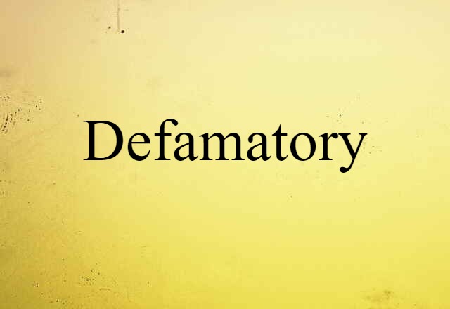 defamatory