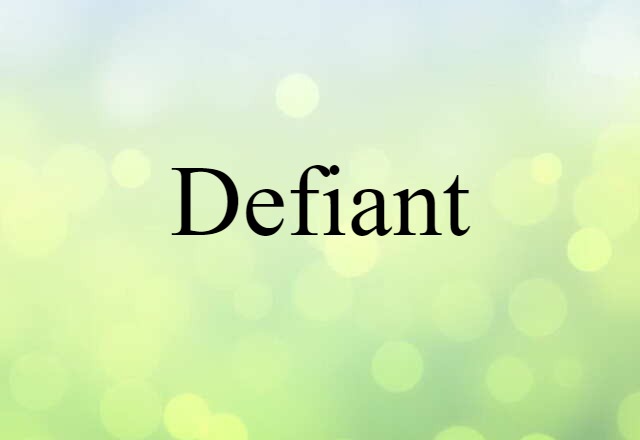 Defiant (noun) Definition, Meaning & Examples