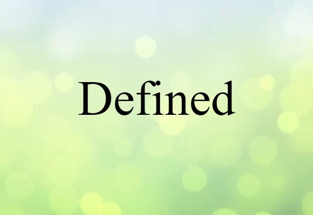 Defined (noun) Definition, Meaning & Examples