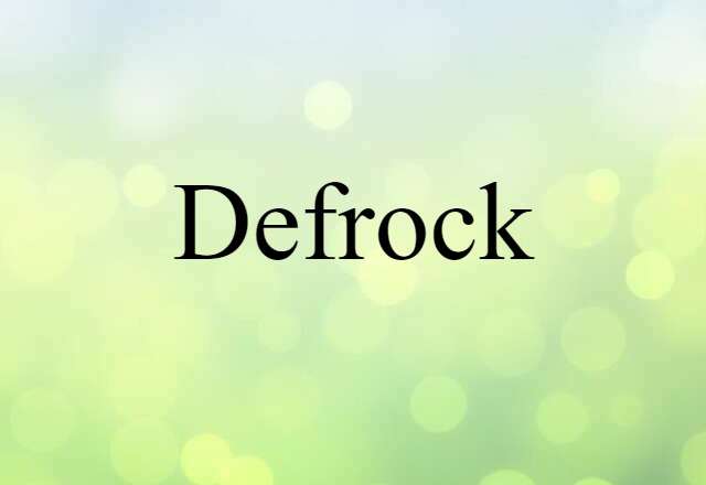 defrock