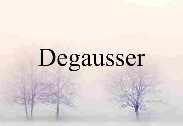 Degausser (noun) Definition, Meaning & Examples