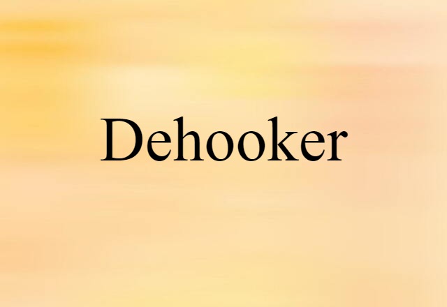 Dehooker (noun) Definition, Meaning & Examples