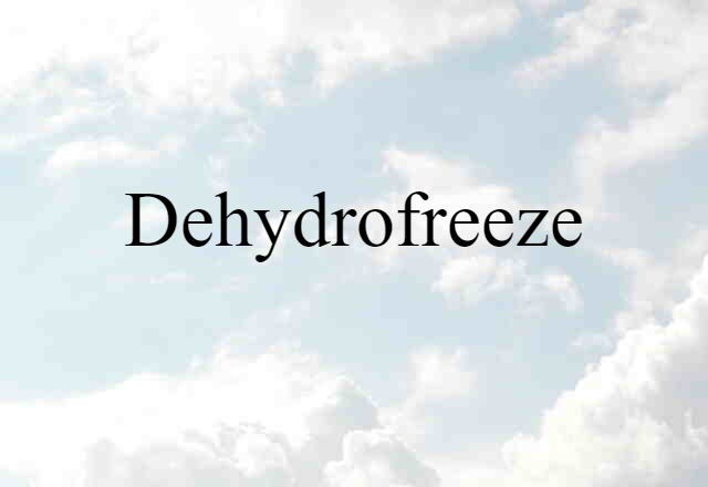 Dehydrofreeze (noun) Definition, Meaning & Examples