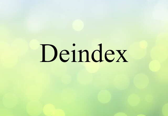 deindex