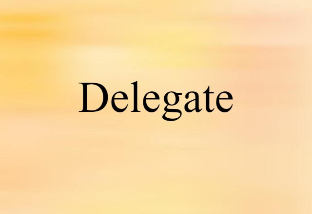 Delegate (noun) Definition, Meaning & Examples