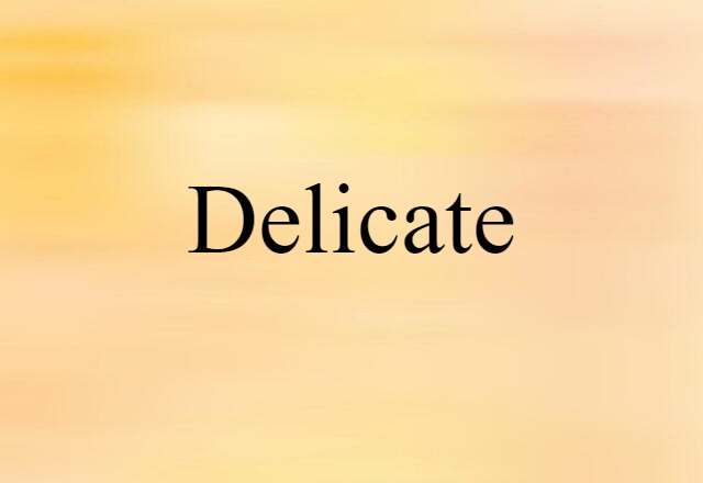 Delicate (noun) Definition, Meaning & Examples