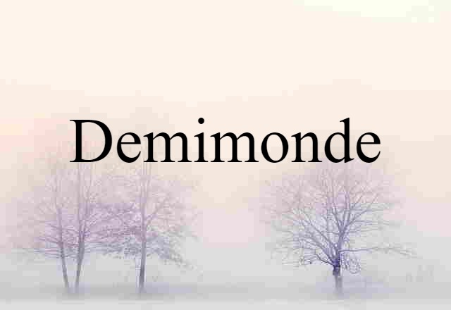 Demimonde (noun) Definition, Meaning & Examples