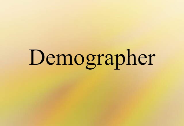 demographer