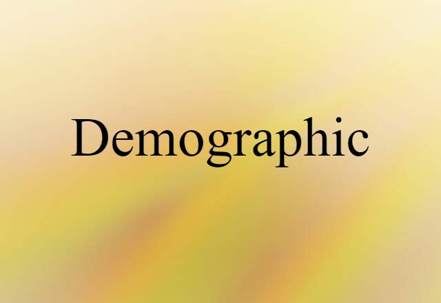 Demographic (noun) Definition, Meaning & Examples