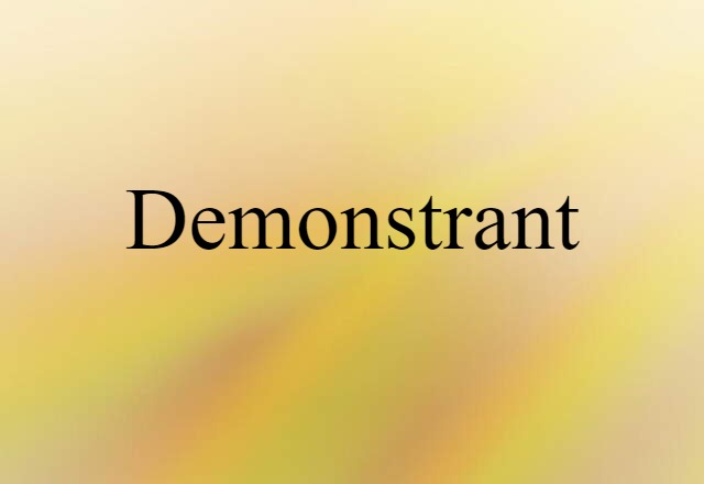 Demonstrant (noun) Definition, Meaning & Examples