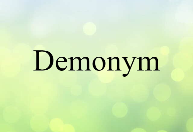 demonym