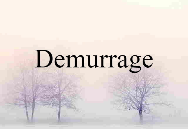 Demurrage (noun) Definition, Meaning & Examples