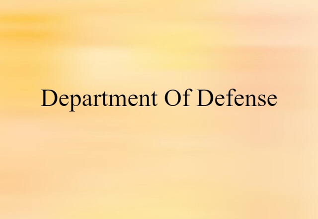 Department of Defense