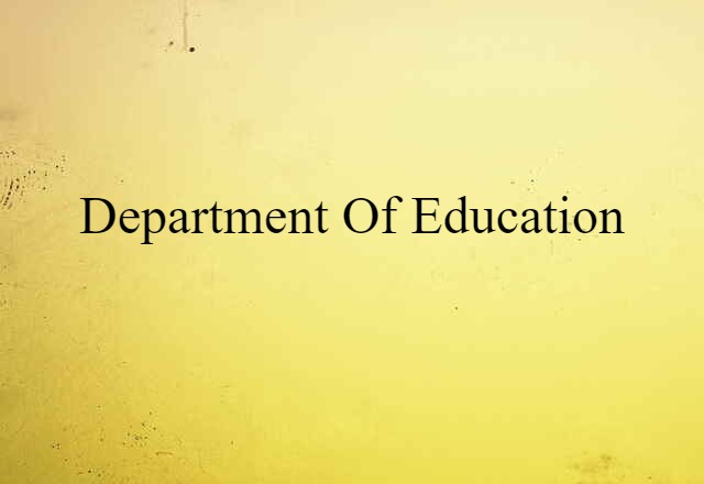 Department of Education