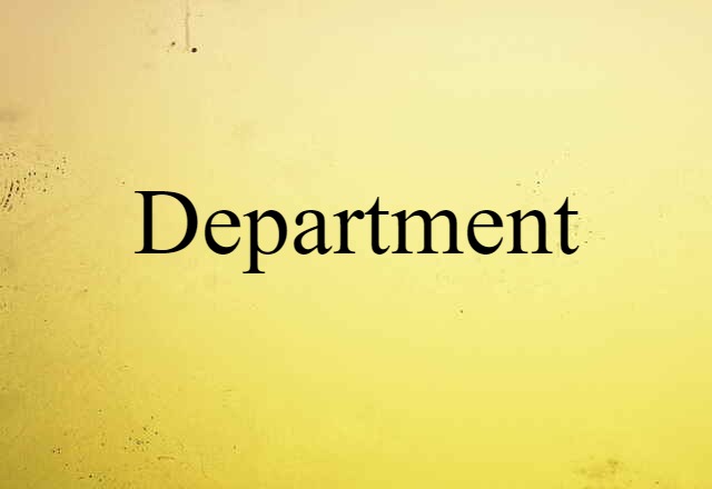 Department (noun) Definition, Meaning & Examples