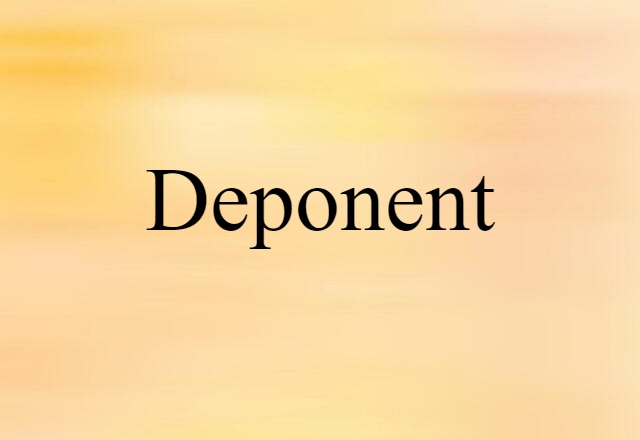 deponent