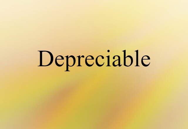 depreciable