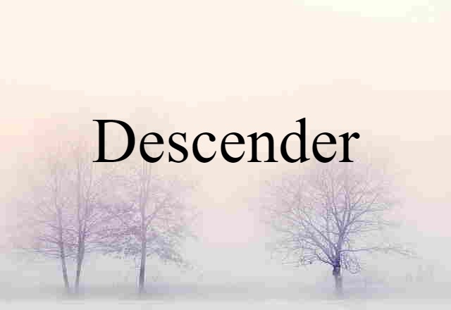 Descender (noun) Definition, Meaning & Examples