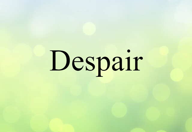 Despair (noun) Definition, Meaning & Examples