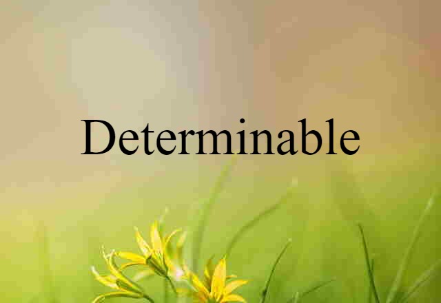 determinable