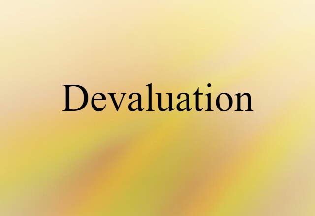 devaluation