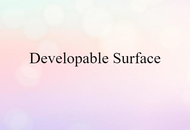 developable surface