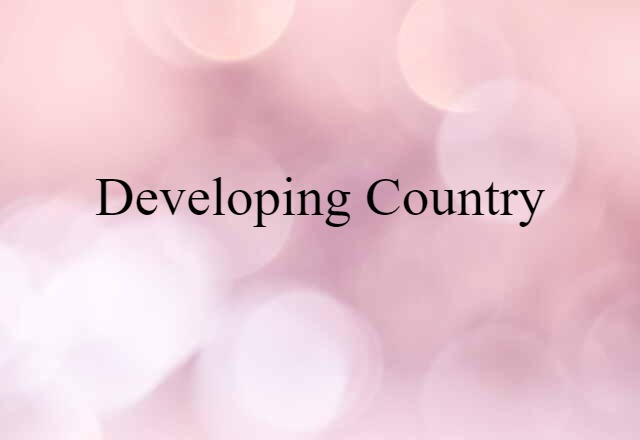 developing country