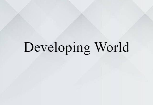 developing world